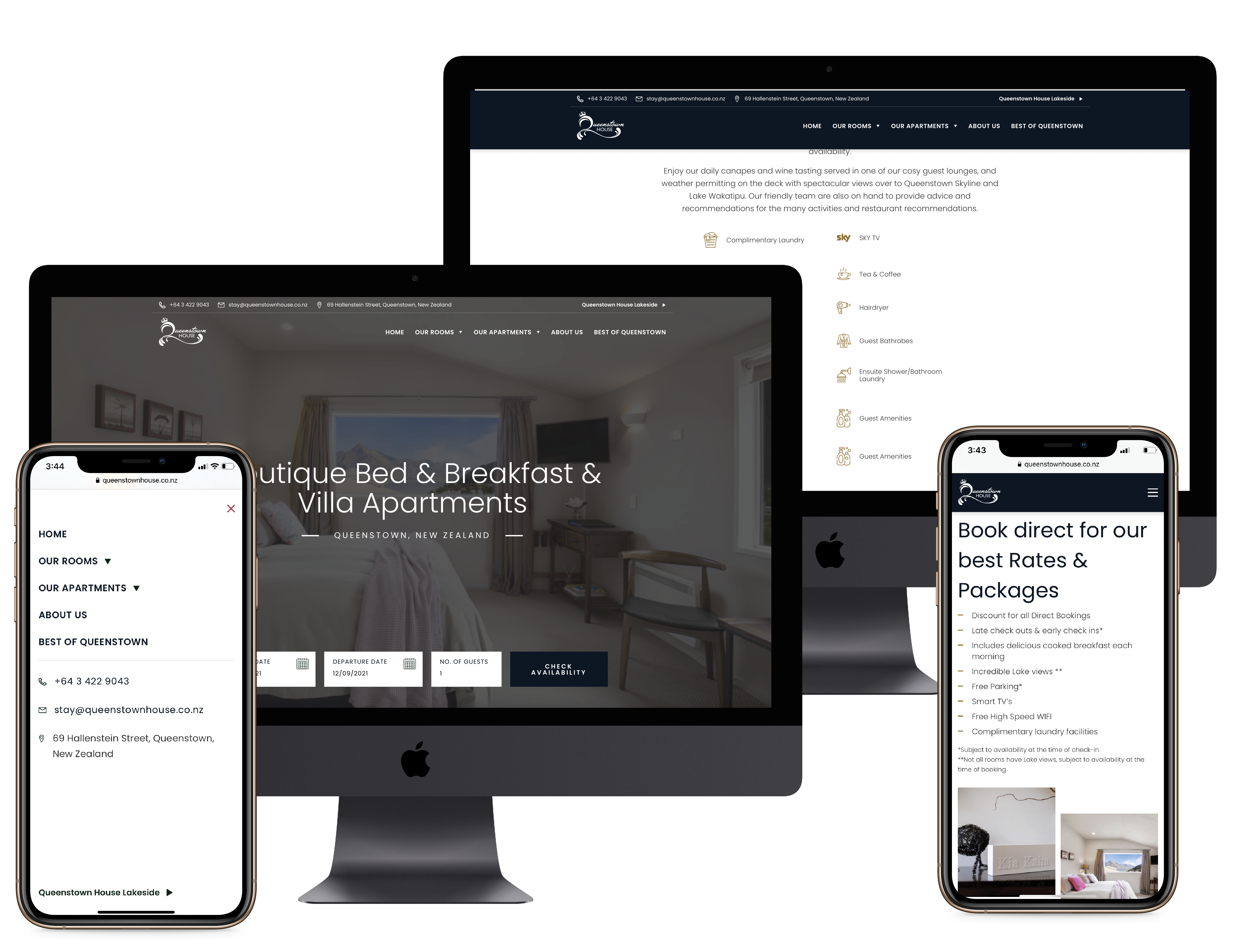 Queenstown House ecommerce website