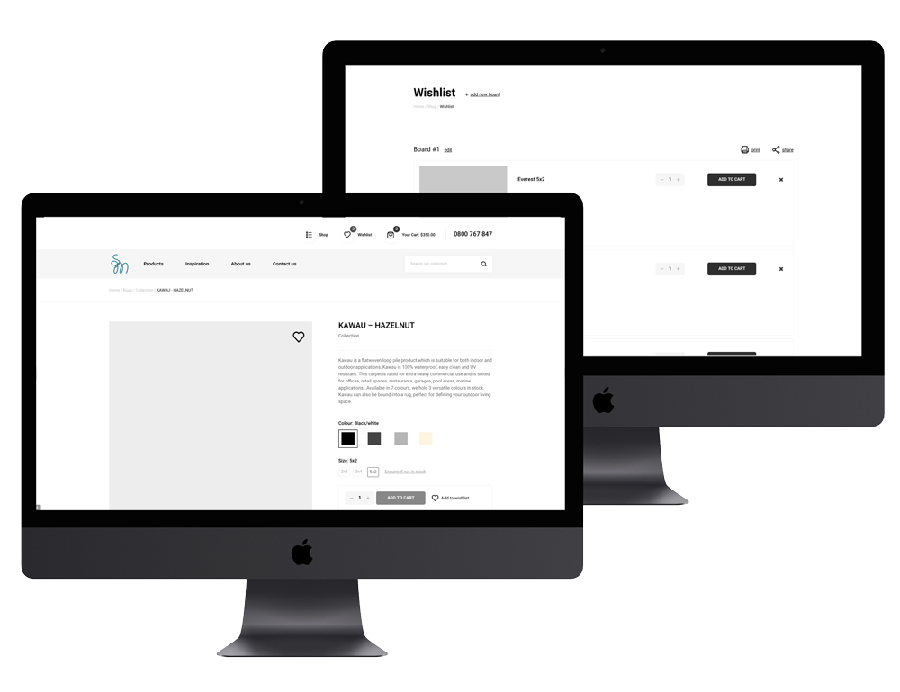 wireframe ecommerce website